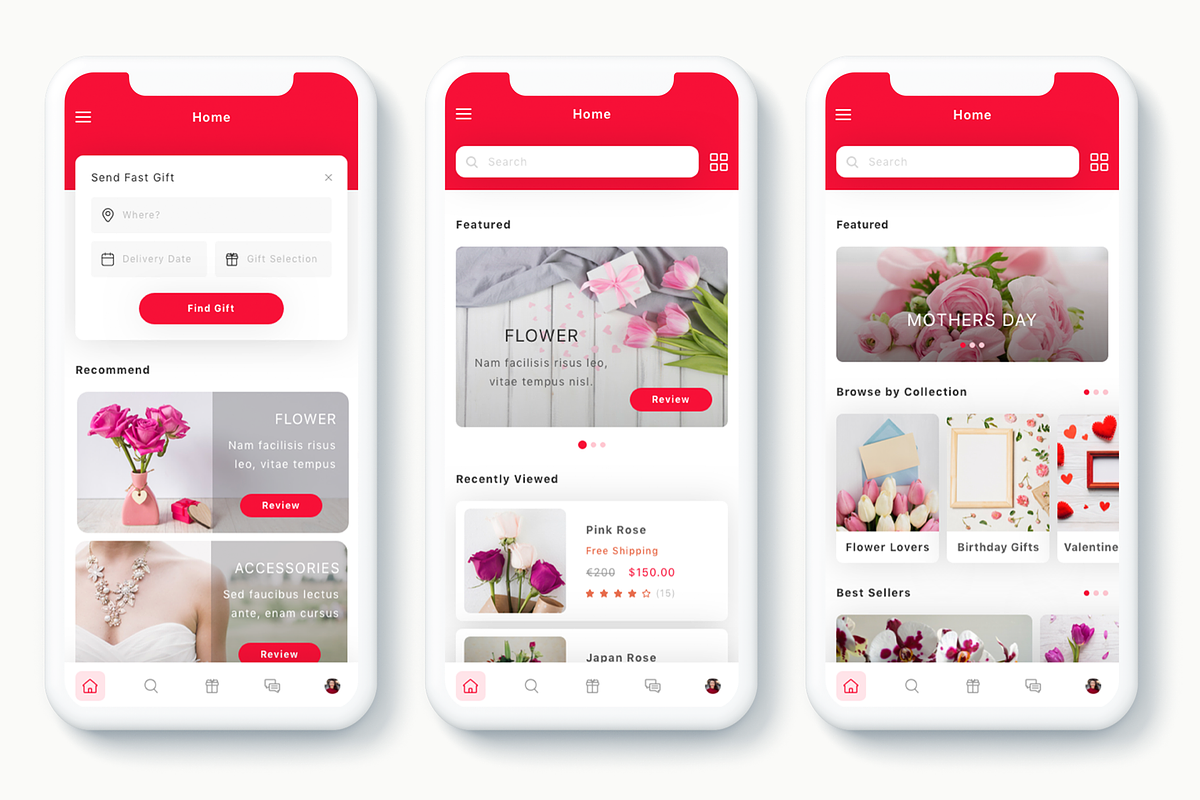 Zambak - Gift and Flower App UI Kit, an App Template by Betush (Photo 2 of 6)