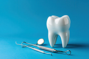 A playful depiction of dental care, a Photo by Pavel_design