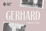 Gerhard: A Modern Classic Font, a Serif Font by Black Lab Type (Thumbnail 1 of 7)