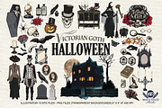 Victorian Goth Halloween, a Seasonal Illustration by WhiteRiverStudio (Thumbnail 2 of 8)