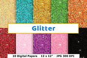 Glitter Digital Paper, New Year's, a Pattern Graphic by The Digital ...