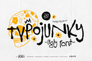 Typojunky - Ugly Font, a Handwritten Font by ikiiko (Thumbnail 1 of 7)