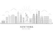 New York City - Skyline, an Outline Icon by Uniko Studio (Thumbnail 2 of 5)