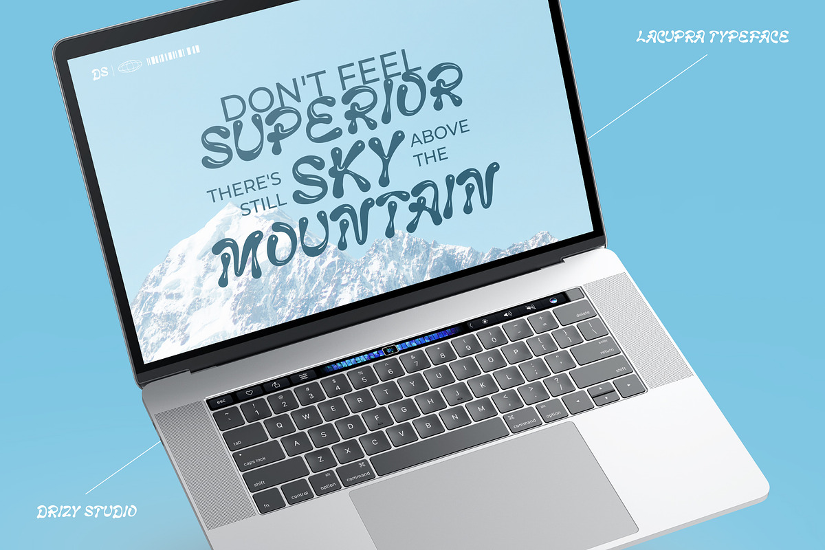 Lacupra - Liquid Bubble Display Font, a Sans Serif Font by Drizy (Photo 8 of 10)