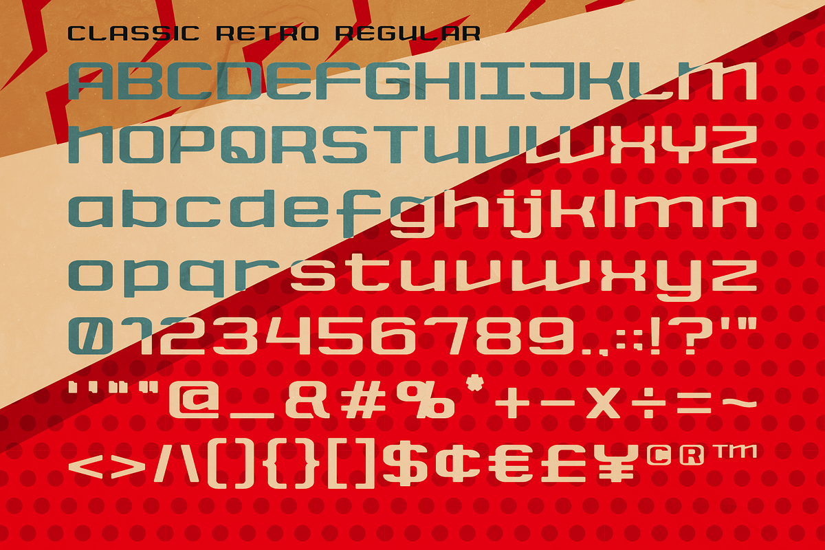 CLASSIC RETRO Typeface preview 2