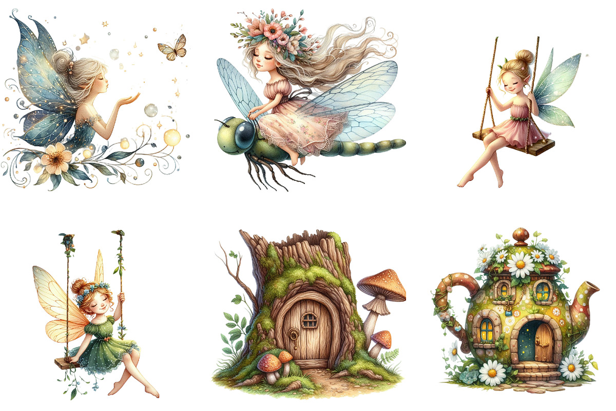 Fairytale Fairy Clipart, an Illustration by DreamArtGraphic (Photo 4 of 5)