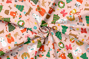 Pink Christmas dogs & bows, a Pattern Graphic by Tani Kuzminka (Thumbnail 6 of 15)
