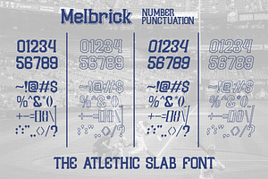 Melbrick - Baseball Athletic Font