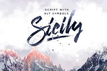New. Sicily Script Font.