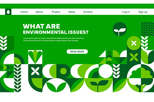 landing page with ecology, a Seasonal Illustration by Buch&Bee