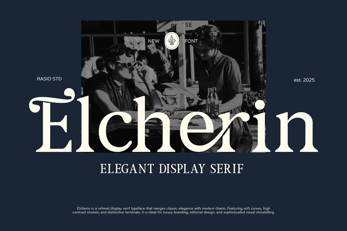 Elcherin Elegant Display Serif Font, a Serif Font by Rasio Studio (Photo 1 of 7)
