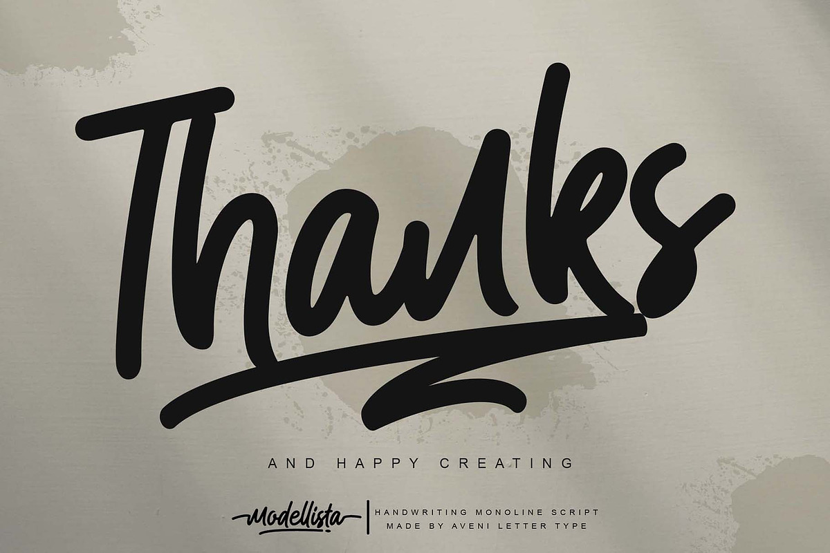 Modellista | Handwriting Font, a Handwritten Font by Aveni Letter Type (Photo 15 of 15)