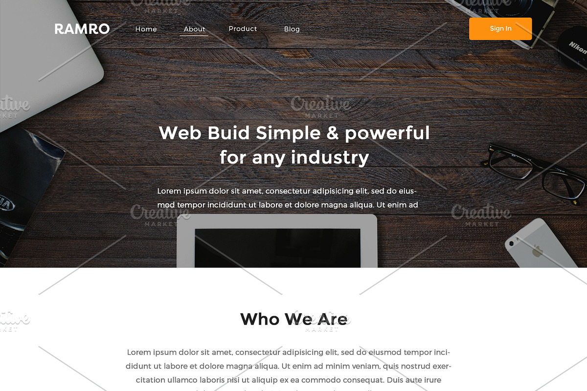 Ramro Web UI Kit - About us, an UI Kit Template by Danfe Designs (Photo 2 of 11)