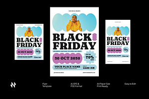 Black Friday Bold Sale Flyer, a Flyer Template by Neermana