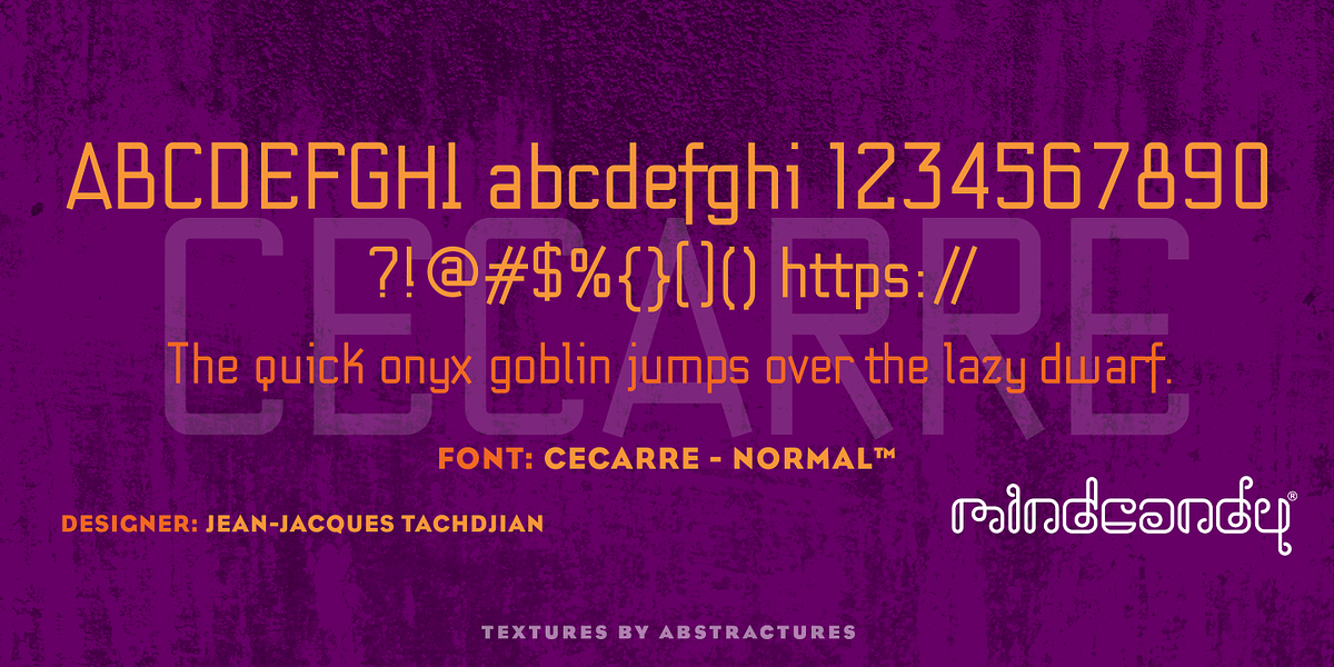 Cecarre™, a Sans Serif Font by MINDCANDY (Photo 1 of 4)