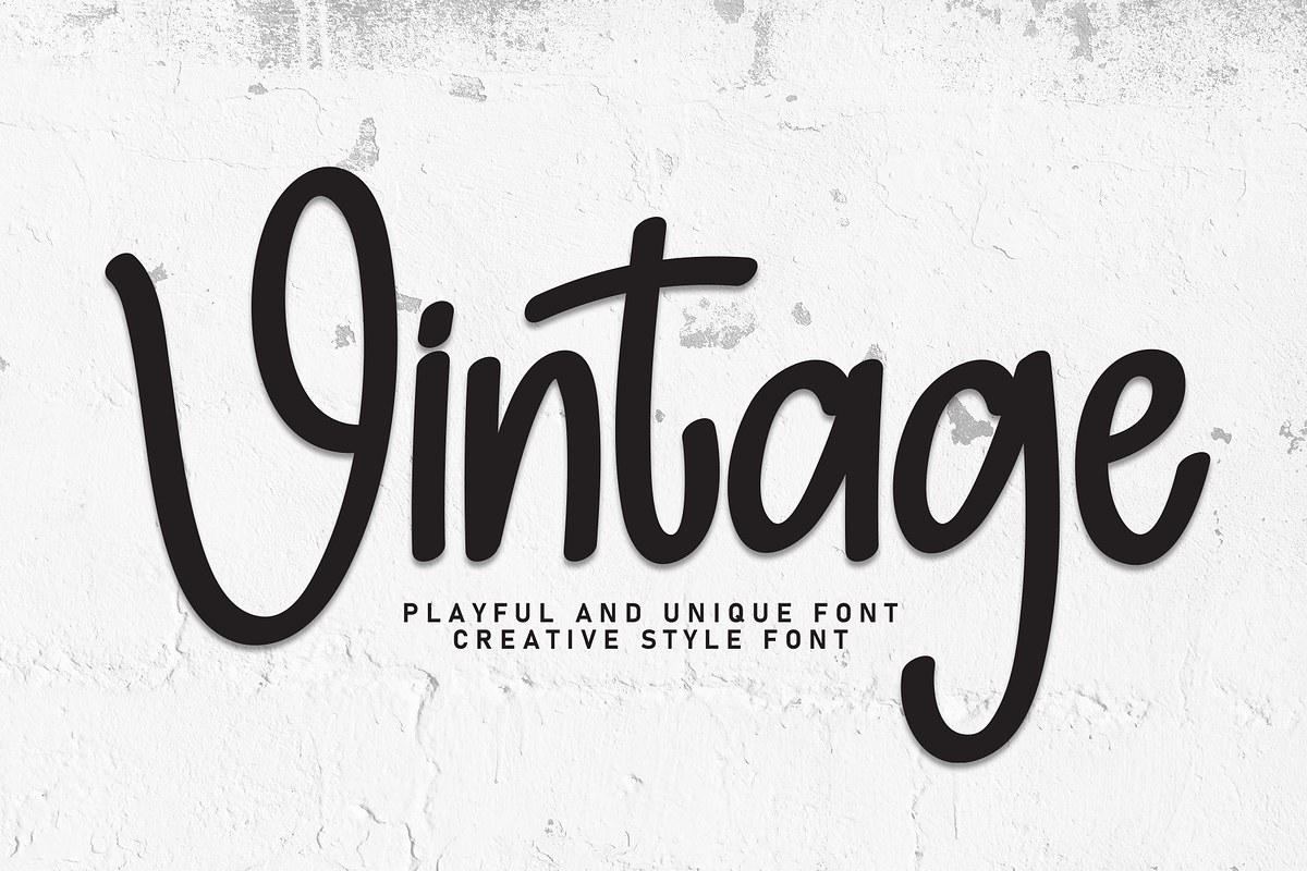 Vintage | Script Font, a Handwritten Font by Scratchones (Photo 1 of 8)