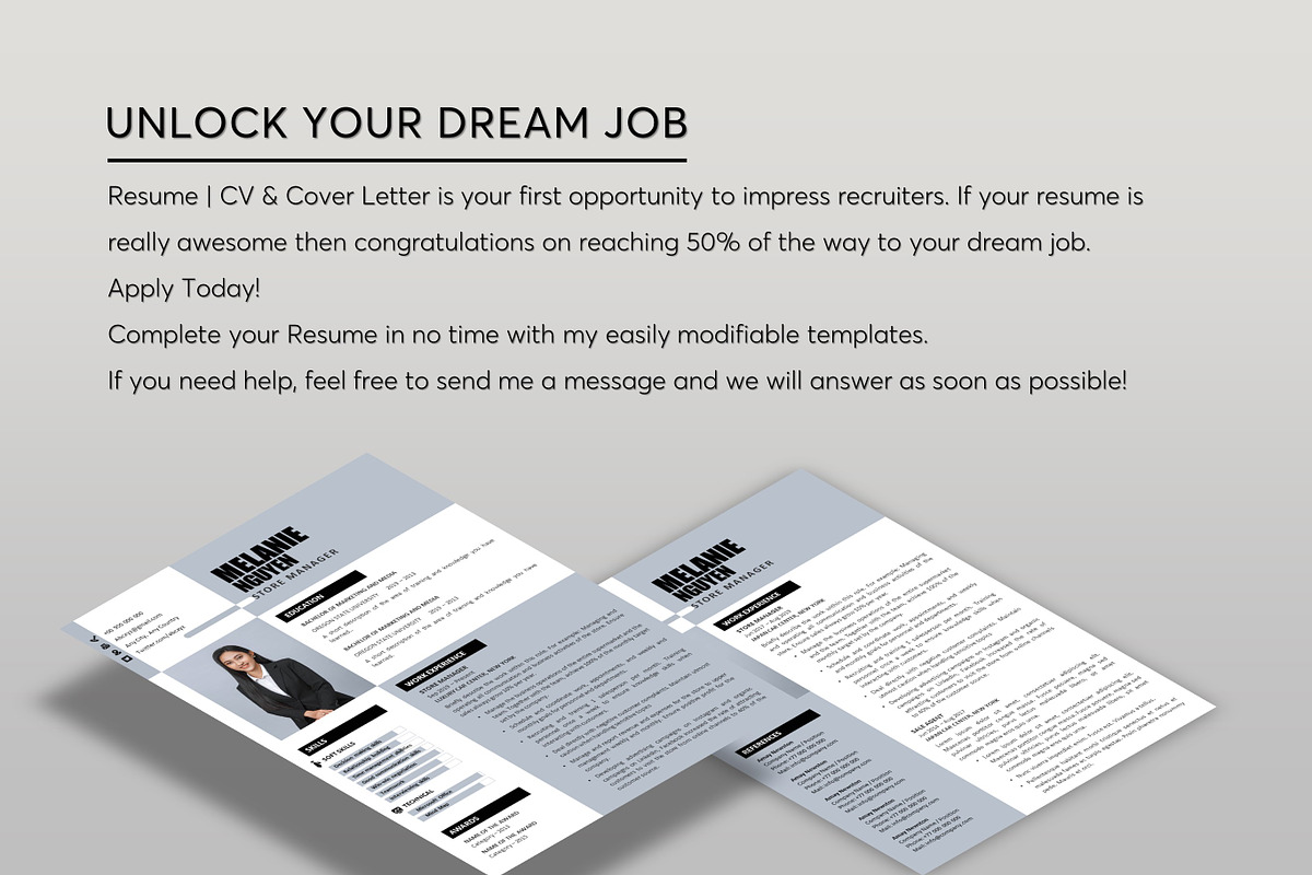 ATS Resume CV Word & PowerPoint - 12, a Resume Template by MrCam Template Resume|CV (Photo 6 of 6)