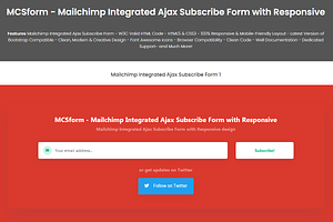 Mailchimp Integrated Ajax Form