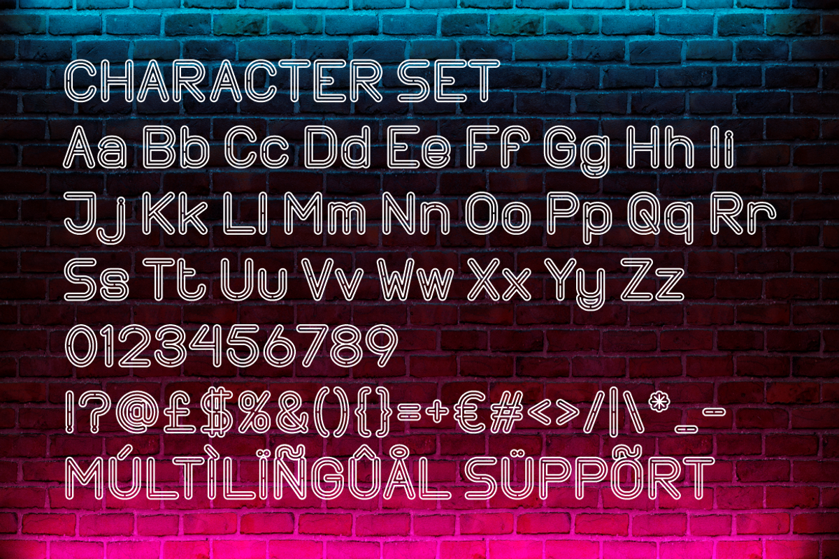 Neontara Neon Display Font, a Font by PutraCetol Studio (Photo 5 of 6)