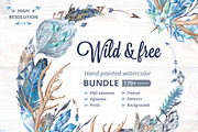 Boho Watercolor Bundle, a Background Graphic by kisikoida (Thumbnail 1 of 15)