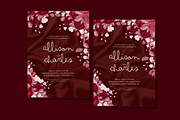 Royal Maroon Wedding Invitation, an Invitation Template by Weddinginvitation by Fati (Thumbnail 1 of 2)