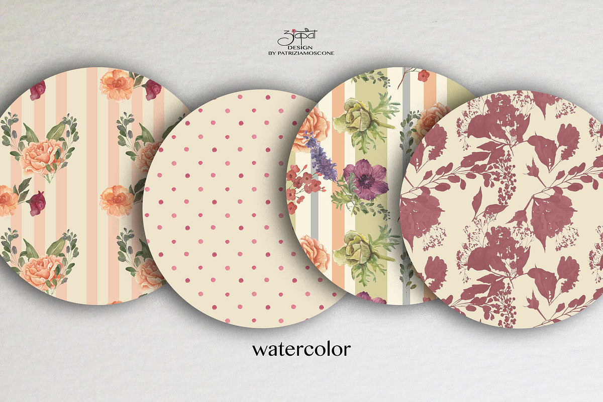 Floral peach, a Pattern Graphic by patriziamoscone (Photo 4 of 4)