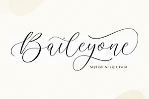 Baileyone - Stylish Script Font