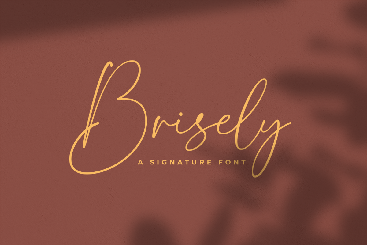 Brisely, a Script Font by Suby Studio (Photo 1 of 7)