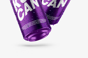 6 Metallic Can Mockups