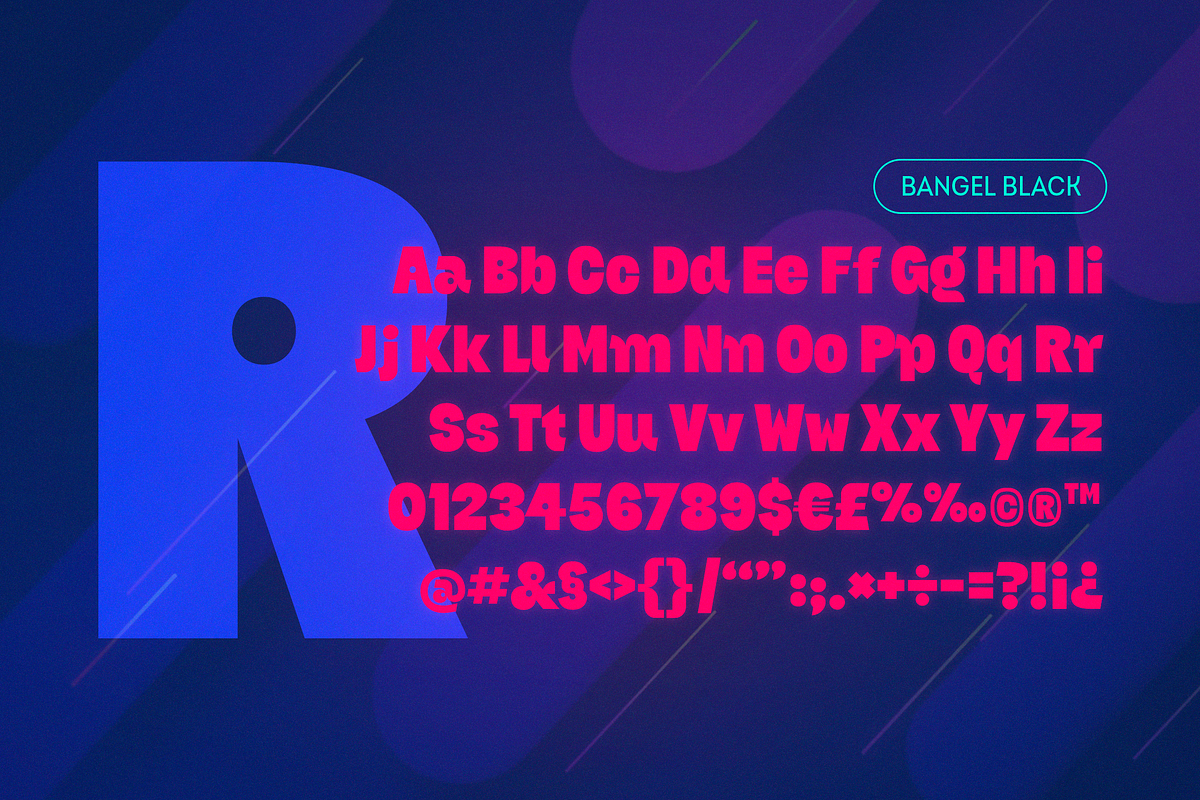Bangel font family, a Font by Art Grootfontein (Photo 3 of 11)