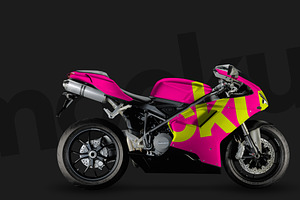 4K Ducati Motorcycle PSD mockup