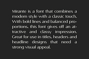 Mirante Elegant Font Family, a Sans Serif Font by Yukita Creative (Thumbnail 2 of 11)