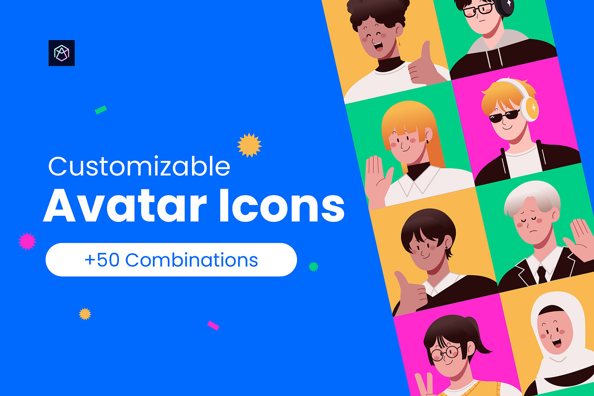 Customizable Avatar Icons, a Person Illustration by Artbox Studio (Photo 1 of 3)