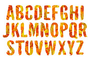Autumn Leaves Alphabet [Vector], an Object Graphic by Chuhastock (Thumbnail 2 of 9)