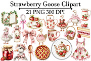 Strawberry Goose Clipart, an Illustration by Design Market (Thumbnail 1 of 4)