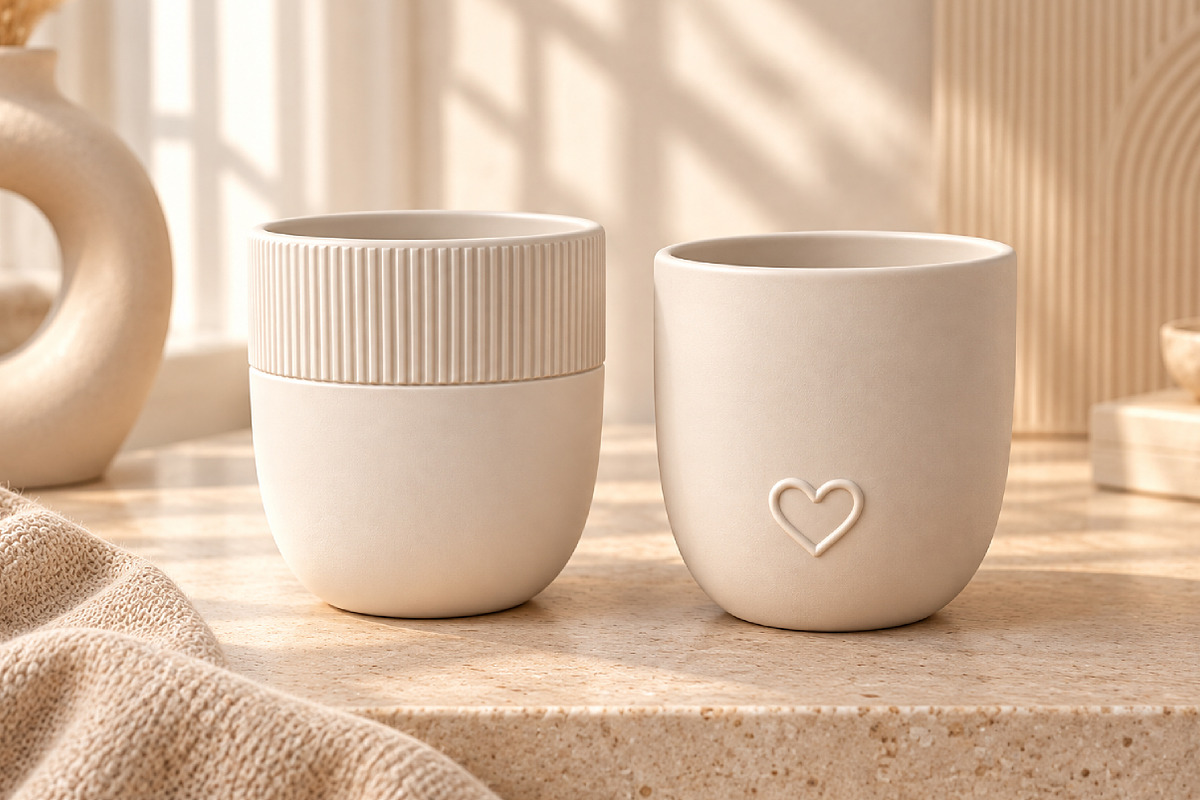 Minimalist Heart Coffee Mug 3D STL, a Scene 3D Model by Layerology (Photo 3 of 3)