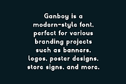 Ganboy - Modern Font, a Sans Serif Font by Iqsiart Studio (Thumbnail 5 of 7)