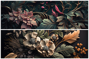 15 Moody Floral Illustrations 6K