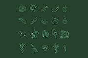 20 fresh vegetable icons for $5, an Icon by Babic Goran (Thumbnail 2 of 3)