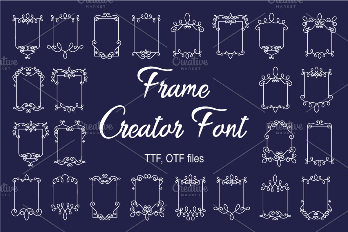 Frame Creator, a Symbol Font by Digital Typeface Studio