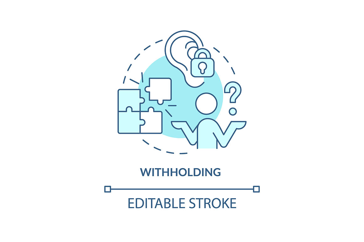 Withholding turquoise concept icon, an Outline Icon by bsd studio