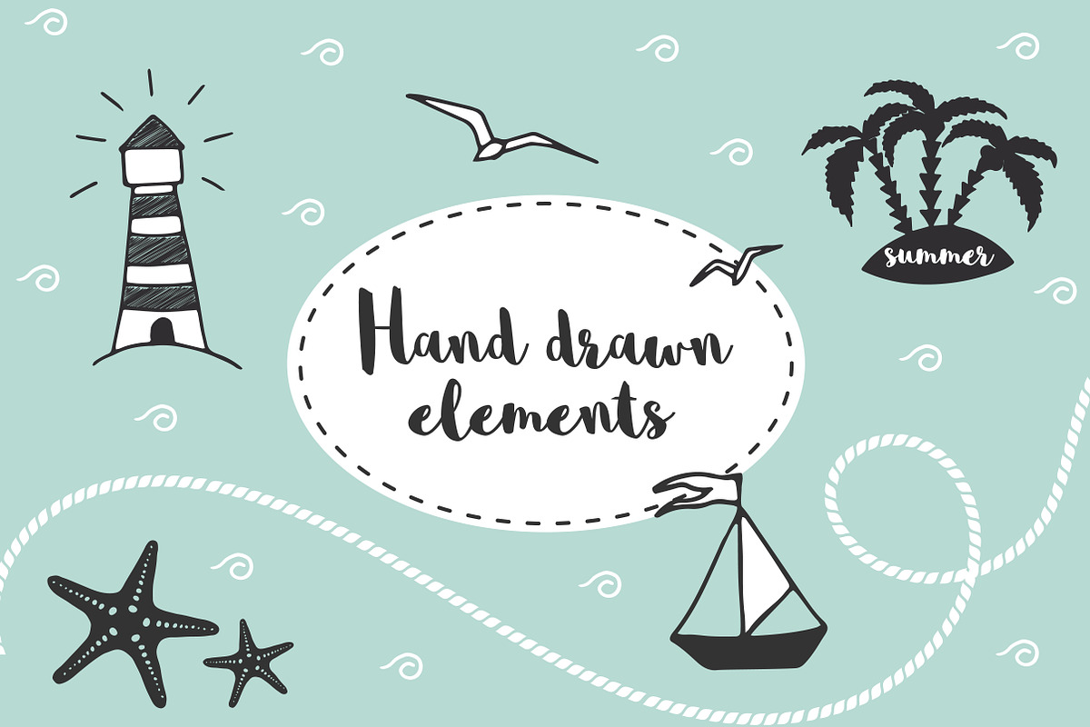 Hand drawn marine bundle, an Illustration by Manaraga (Photo 5 of 8)