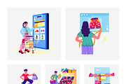 Shopping Illustration Set, a Person Illustration by Prosymbols (Thumbnail 8 of 8)
