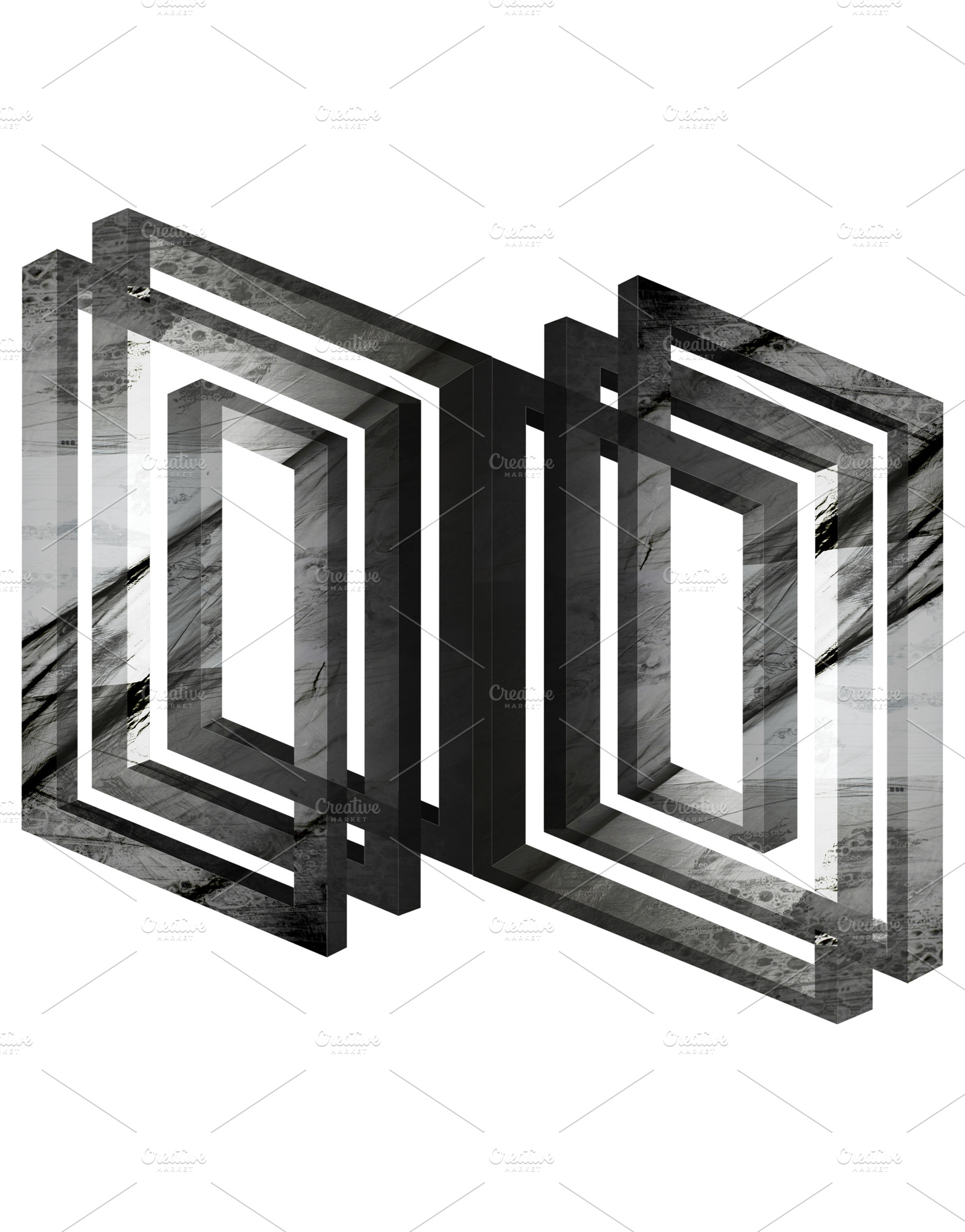 Impossible figure made from plastic, an Abstract Photo by Psychopicture