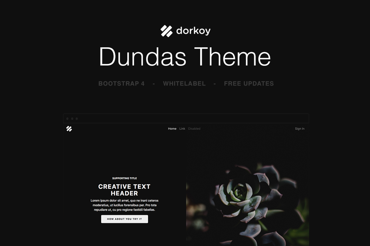 Dundas Theme, a Bootstrap Template by Dorkoy Themes (Photo 1 of 4)