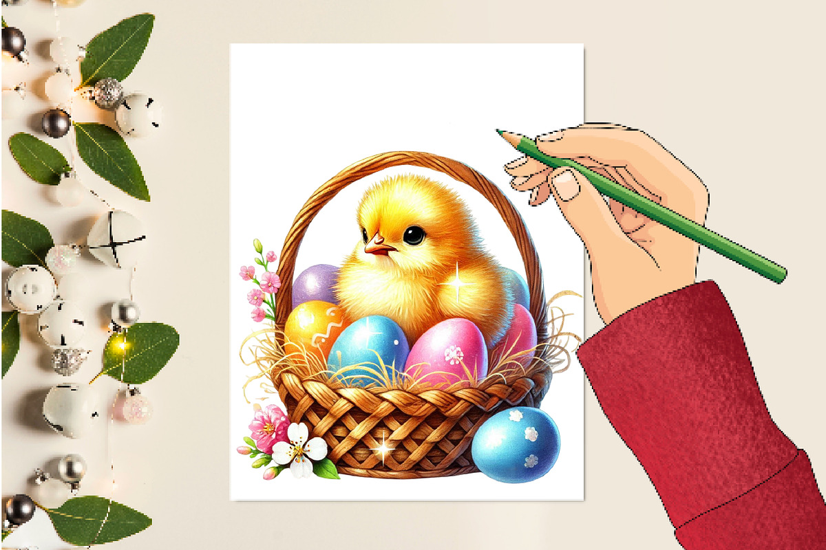 Easter eggs basket sublimation, an Illustration by RobertsArt (Photo 2 of 7)
