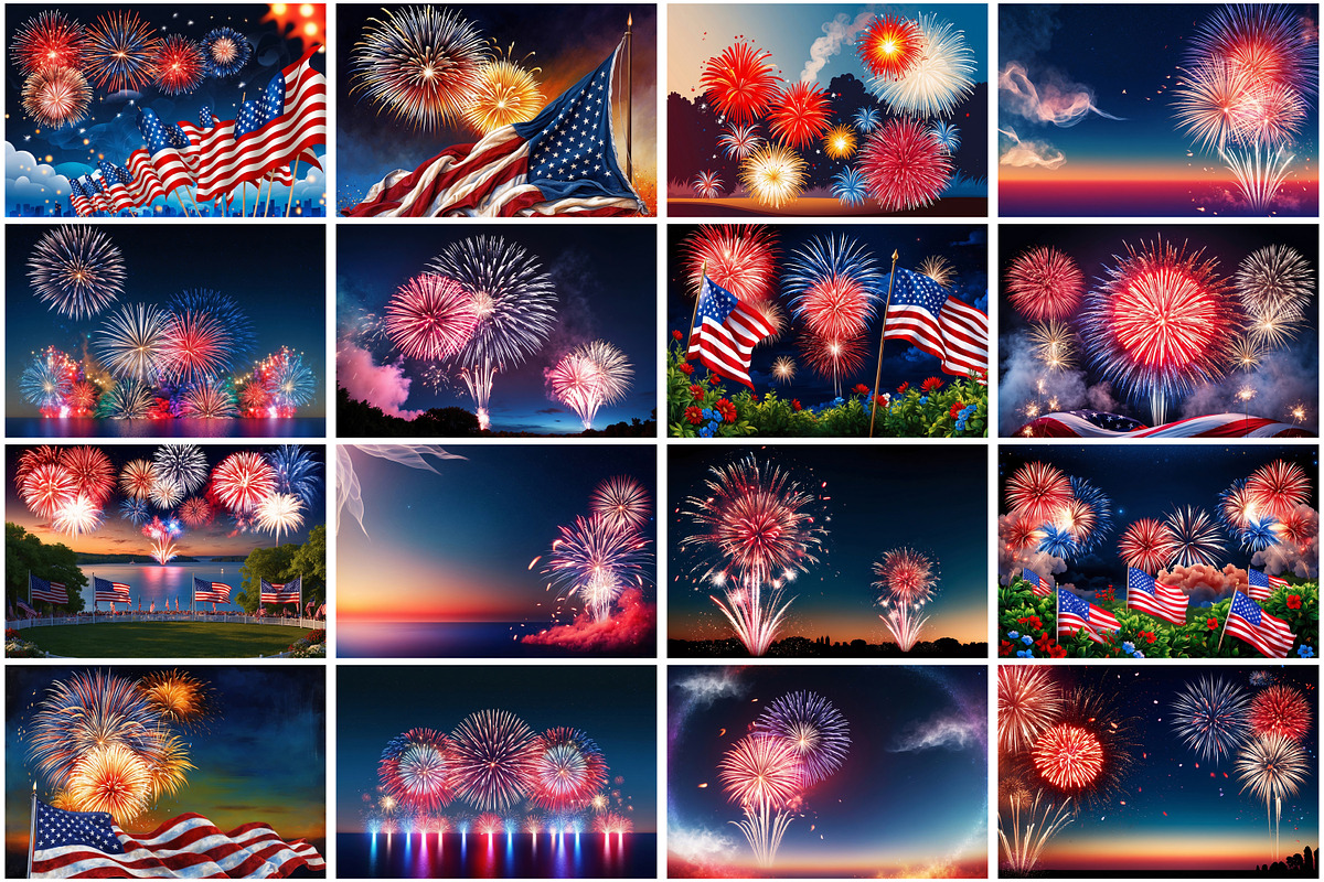 4th of July Fireworks Wallpaper, a Background Graphic by Forhadx5 (Photo 5 of 5)