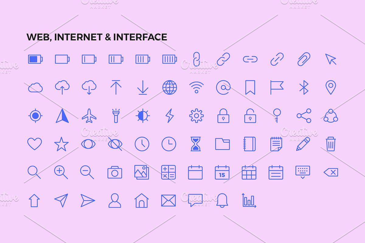 User Interface Line Icons, an Outline Icon by Abstracto-Create (Photo 6 of 9)