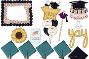 Graduation Clipart, an Education Illustration by GlamArtZhanna (Thumbnail 5 of 7)