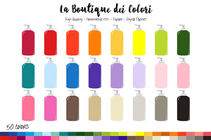 50 Rainbow Dispenser Clip Art